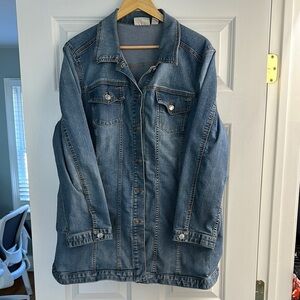 Women’s Chico’s Long Blue Denim Jacket